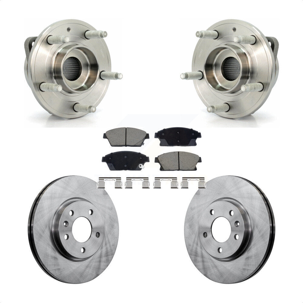 Hub Bearing Brake Rotor & Pad Front Kit For Chevrolet Cruze Buick Verano Orlando
