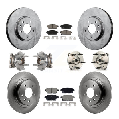 Hub Bearing Disc Brake Rotors And Pads Front Rear Kit (10Pc) For Chevrolet Cruze
