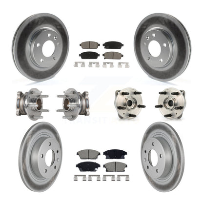 Hub Bearing Coated Brake Rotor And Pad Front Rear Kit (10Pc) For Chevrolet Cruze