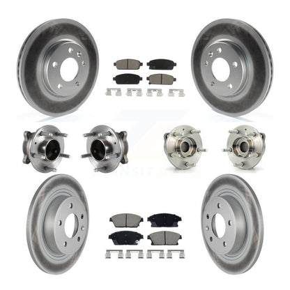 Hub Bearing Coat Brake Rotor Pad Front Rear Kit (10Pc) For Chevrolet Cruze Buick