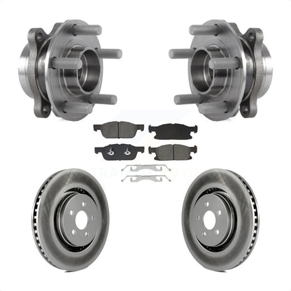 Hub Bearing Assembly Coat Brake Rotor Pads Front Kit For Ford Fusion Lincoln MKZ