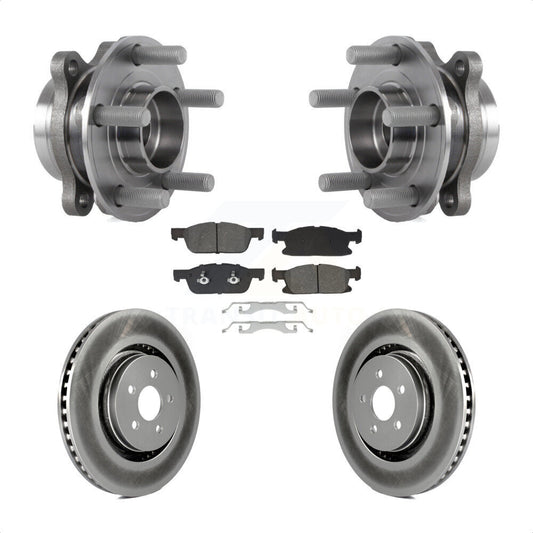 Hub Bearing Assembly Coat Brake Rotor Pads Front Kit For Ford Fusion Lincoln MKZ