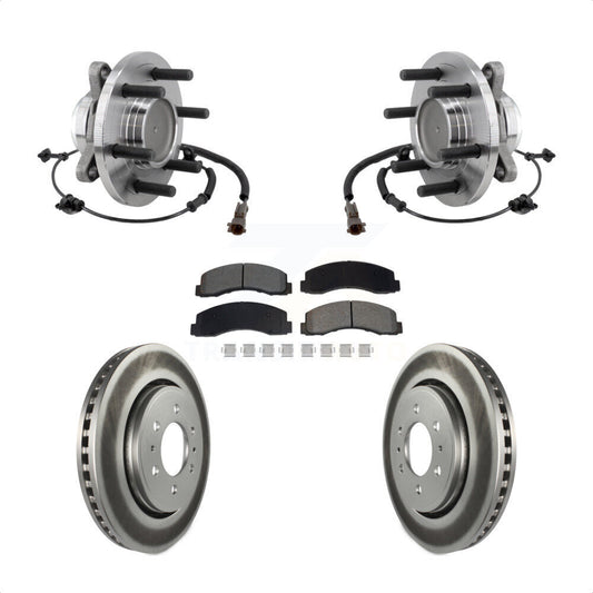 Hub Bearing Coat Brake Rotor Pad Front Kit For Ford F-150 Expedition Lincoln RWD