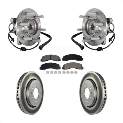 Hub Bearing Coat Brake Rotor Pad Front Kit For Ford Expedition Lincoln Navigator