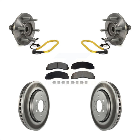 Hub Bearing Assembly Coated Disc Brake Rotors And Pads Front Kit For Ford F-150