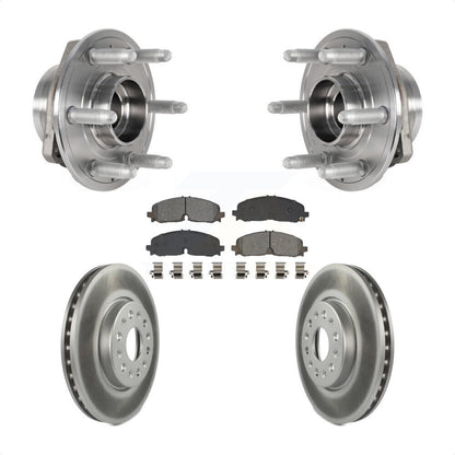 Hub Bearing Coated Brake Rotor & Pad Front Kit For Chevrolet Traverse Blazer GMC