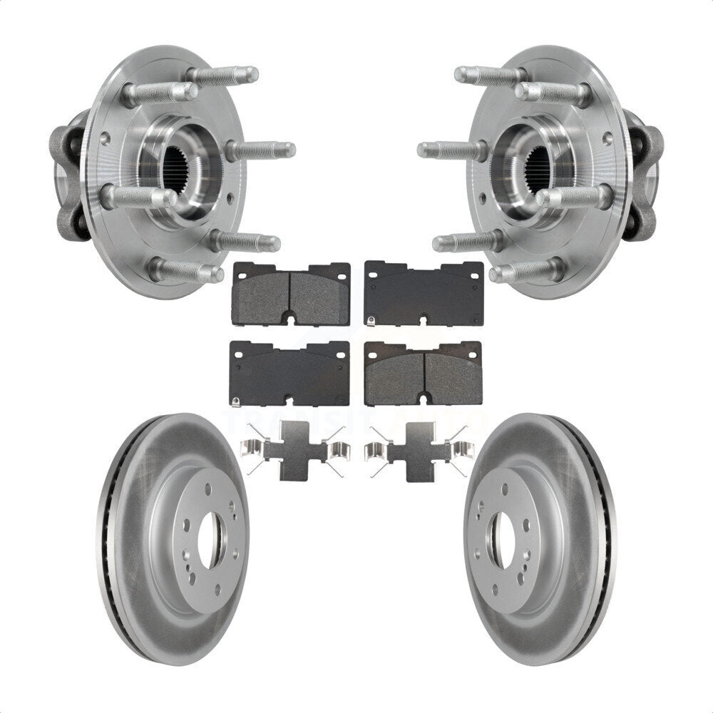 Hub Bearing Coated Brake Rotor Pad Front Kit For Chevrolet GMC Silverado 1500 XL