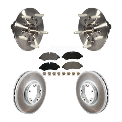 Hub Bearing Coated Brake Rotor & Pads Front Kit For Ford Transit-250 Transit-150
