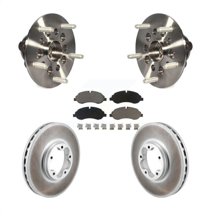 Hub Bearing Coated Brake Rotor & Pads Front Kit For Ford Transit-250 Transit-150