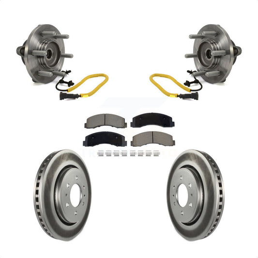Hub Bearing Assembly Coated Disc Brake Rotors And Pads Front Kit For Ford F-150