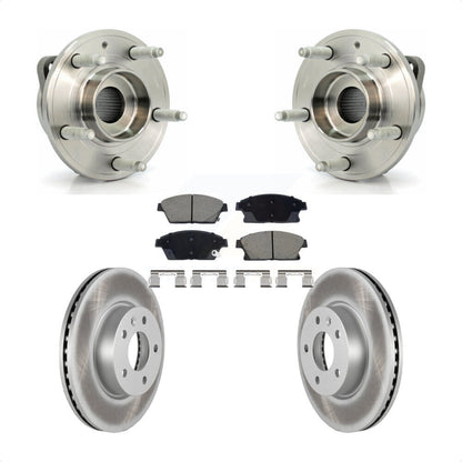 Hub Bearing Assembly Coated Disc Brake Rotor And Pads Front Kit For Cadillac ATS