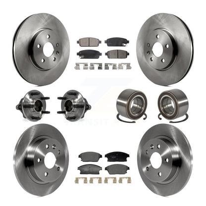 Hub Bearing Brake Rotor & Pad Front Rear Kit (10Pc) For Chevrolet Trax Buick FWD