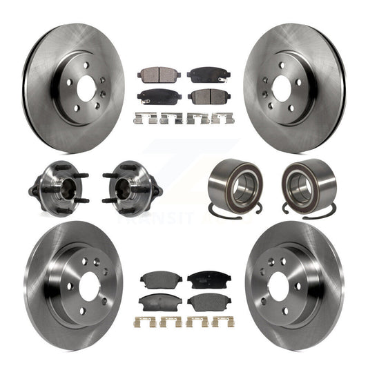Hub Bearing Brake Rotor & Pad Front Rear Kit (10Pc) For Chevrolet Trax Buick FWD