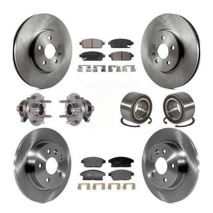 Hub Bearing Brake Rotor Pad Front Rear Kit (10Pc) For Buick Encore Chevrolet FWD