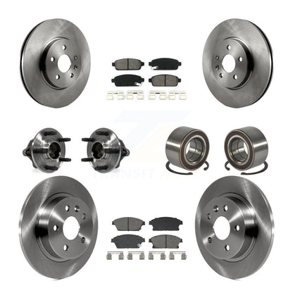 Hub Bearing Brake Rotor & Pad Front Rear Kit (10Pc) For Chevrolet Trax Buick FWD