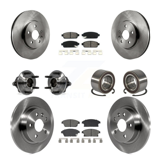 Hub Bearing Brake Rotor & Pad Front Rear Kit (10Pc) For Chevrolet Trax Buick FWD