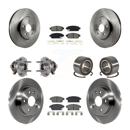 Hub Bearing Brake Rotor Pad Front Rear Kit (10Pc) For Buick Encore Chevrolet FWD