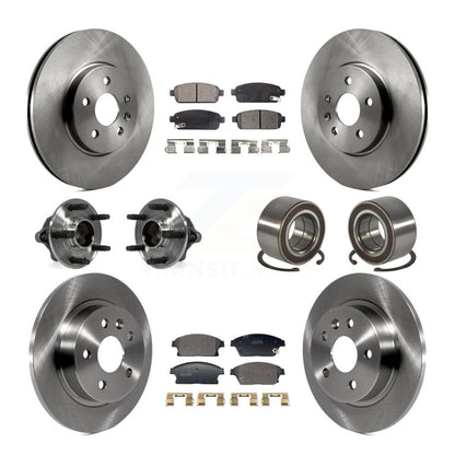 Hub Bearing Brake Rotor & Pad Front Rear Kit (10Pc) For Chevrolet Trax Buick FWD