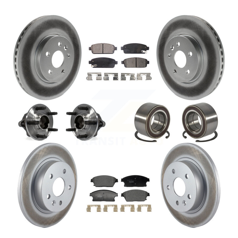 Hub Bearing Coat Brake Rotor Pads Front Rear Kit (10Pc) For Chevrolet Trax Buick