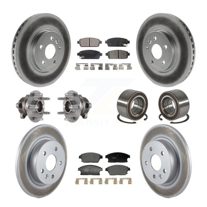 Hub Bearing Coat Brake Rotor Pad Front Rear Kit (10Pc) For Buick Encore Trax FWD