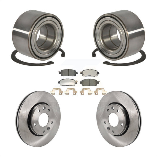 Wheel Bearing Disc Brake Rotors And Ceramic Pads Front Kit For Nissan Kicks
