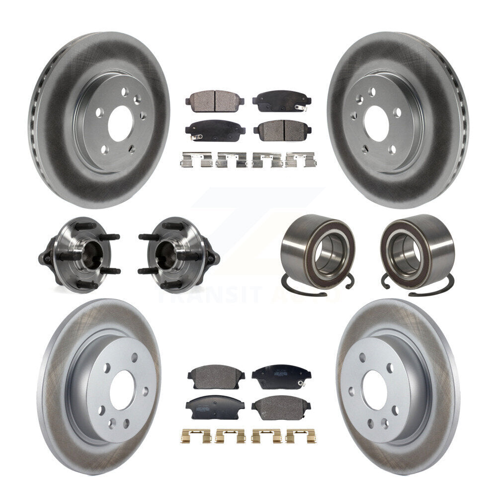 Hub Bearing Coat Brake Rotor Pads Front Rear Kit (10Pc) For Chevrolet Trax Buick