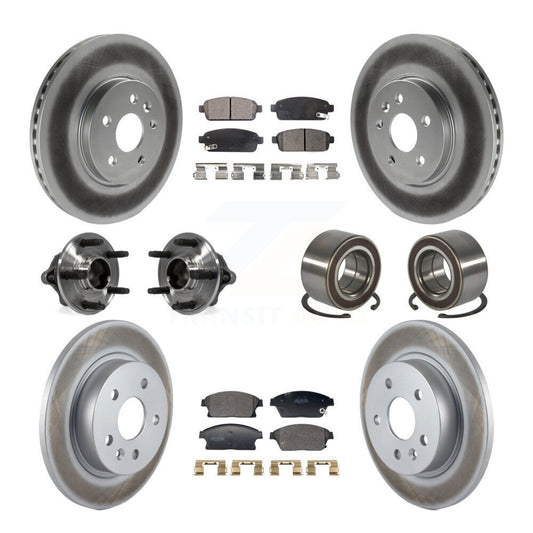 Hub Bearing Coat Brake Rotor Pads Front Rear Kit (10Pc) For Chevrolet Trax Buick