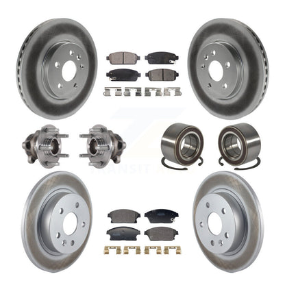 Hub Bearing Coat Brake Rotor Pad Front Rear Kit (10Pc) For Buick Encore Trax FWD
