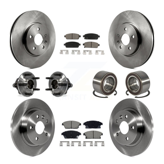 Hub Bearing Brake Rotor & Pad Front Rear Kit (10Pc) For Chevrolet Trax Buick FWD
