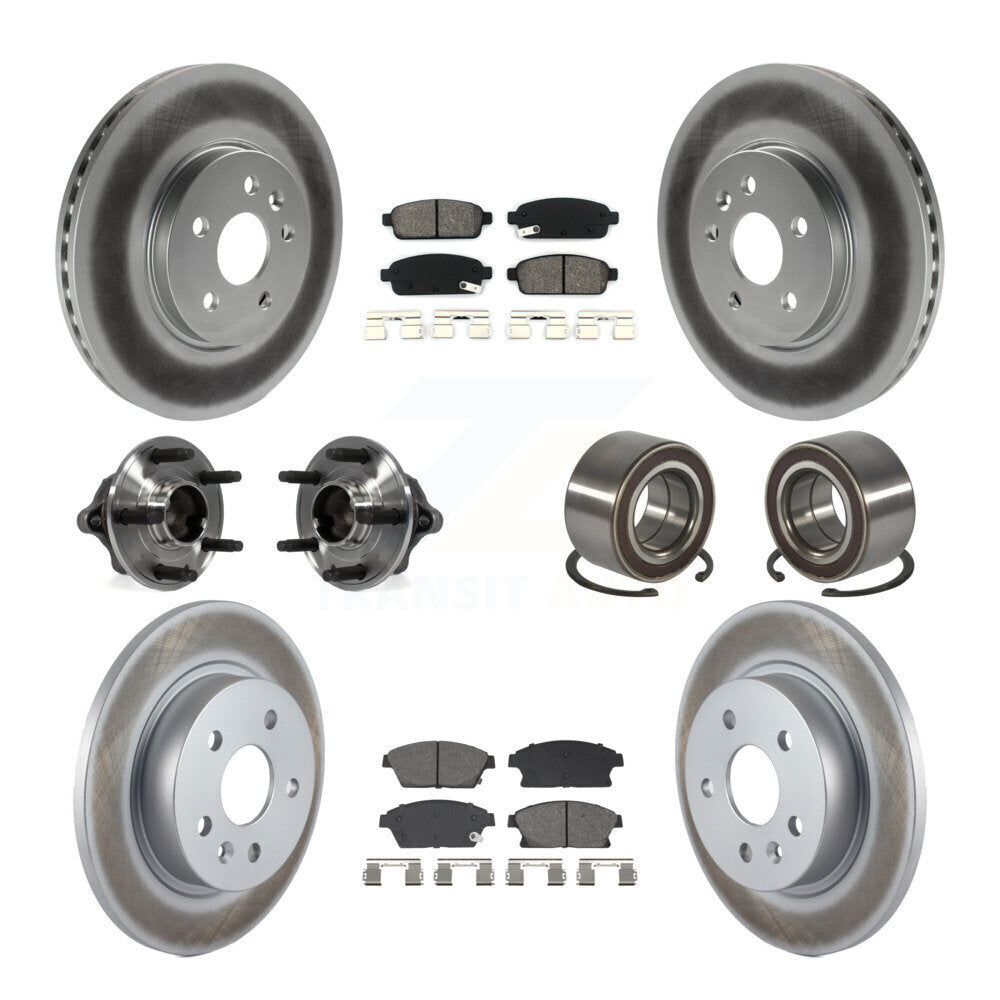Hub Bearing Coat Brake Rotor Pads Front Rear Kit (10Pc) For Chevrolet Trax Buick