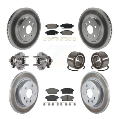Hub Bearing Coat Brake Rotor Pad Front Rear Kit (10Pc) For Buick Encore Trax FWD