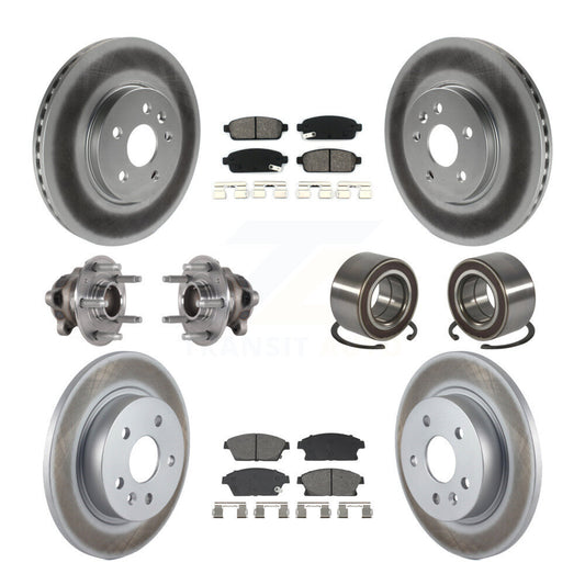Hub Bearing Coat Brake Rotor Pad Front Rear Kit (10Pc) For Buick Encore Trax FWD