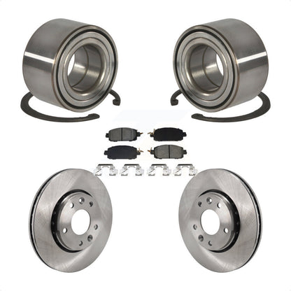 Wheel Bearing Disc Brake Rotor And Semi-Metallic Pads Front Kit For Nissan Kicks