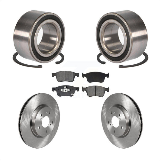 Wheel Bearing Disc Brake Rotor And Semi-Metallic Pads Front Kit For Honda Accord