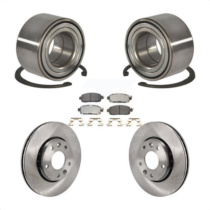 Wheel Bearing Disc Brake Rotor And Semi-Metallic Pads Front Kit For Nissan Kicks