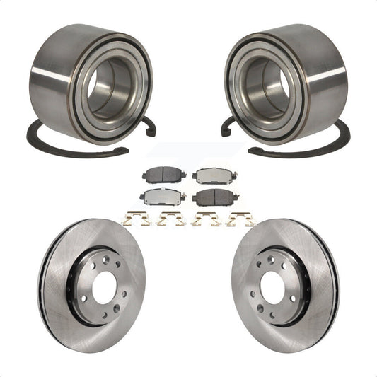 Wheel Bearing Disc Brake Rotor And Semi-Metallic Pads Front Kit For Nissan Kicks