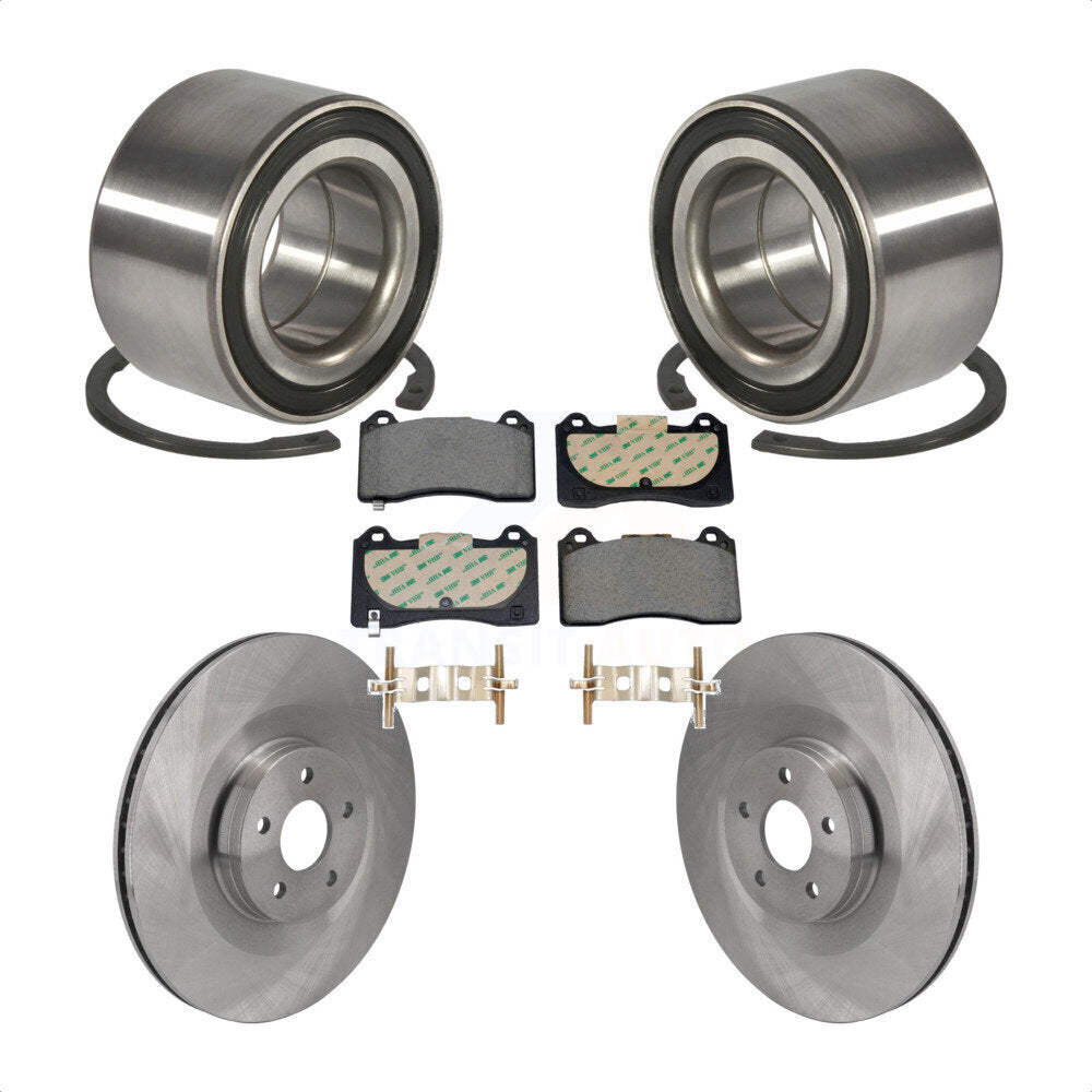 Wheel Bearing Disc Brake Rotors And Pads Front Kit For 2016-2018 Ford Focus RS
