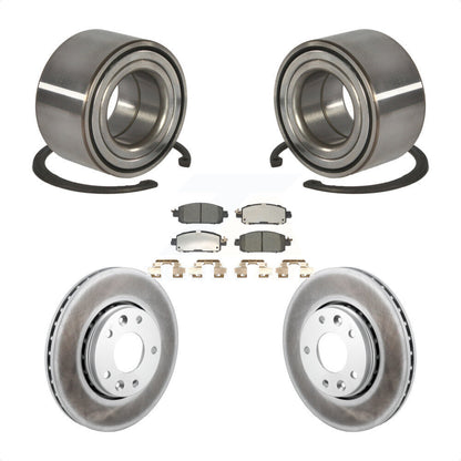 Wheel Bearing Coated Disc Brake Rotor And Ceramic Pad Front Kit For Nissan Kicks
