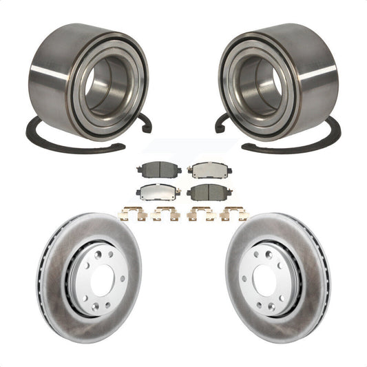 Wheel Bearing Coated Disc Brake Rotor And Ceramic Pad Front Kit For Nissan Kicks