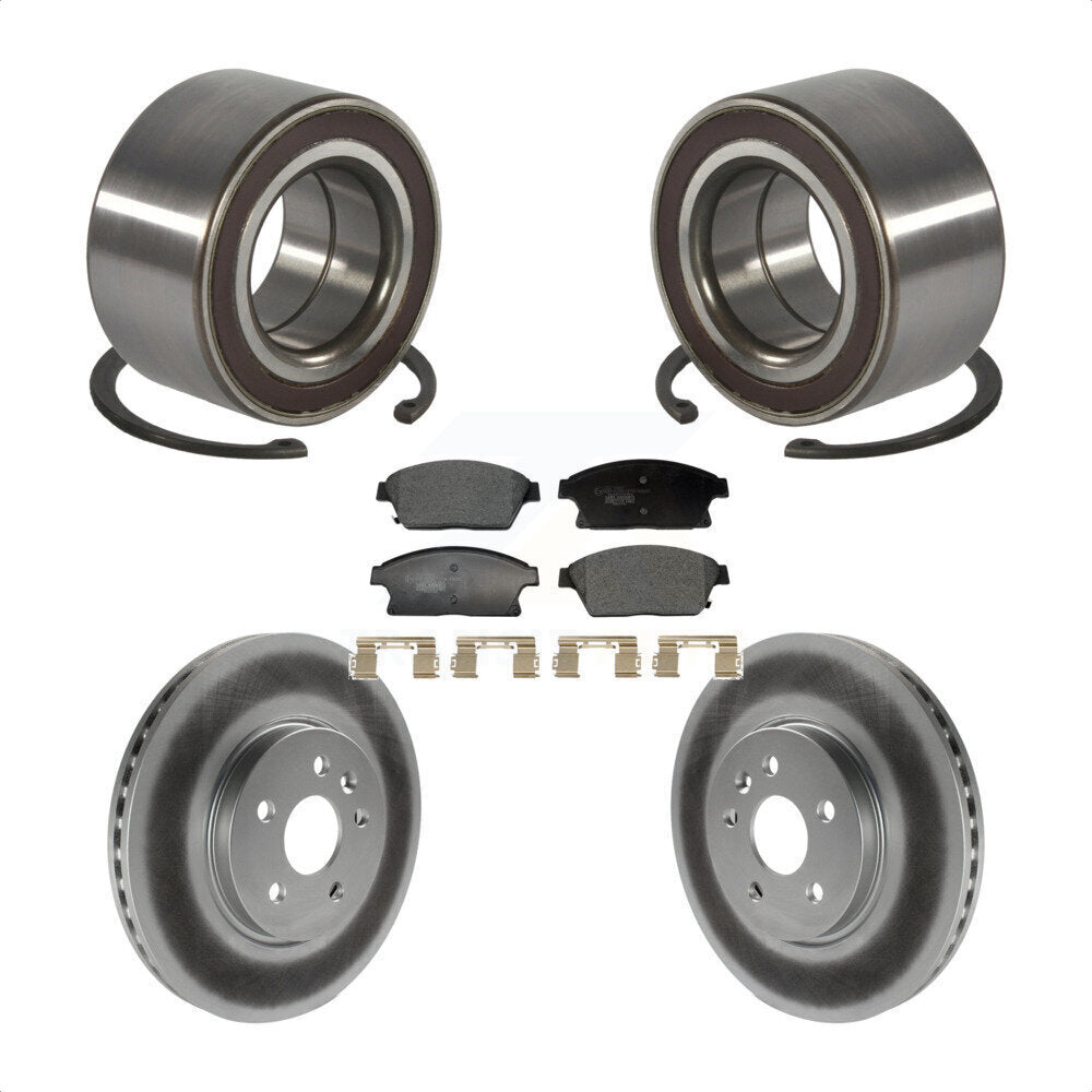 Wheel Bearing Coated Brake Rotor & Pad Front Kit For Chevrolet Trax Buick Encore