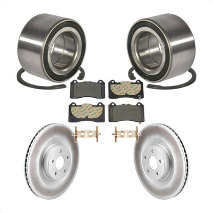 Wheel Bearing Coated Disc Brake Rotor Pads Front Kit For 2016-2018 Ford Focus RS