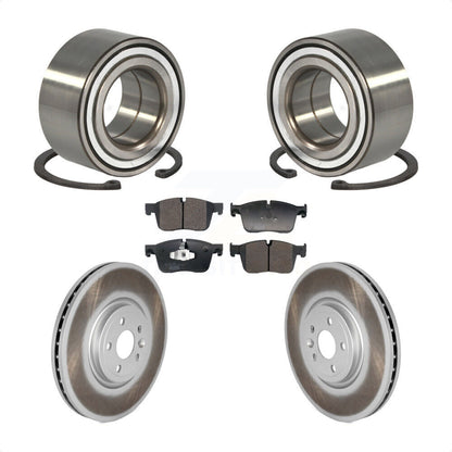 Wheel Bearing Coated Disc Brake Rotor & Pad Front Kit For Land Rover Range Velar