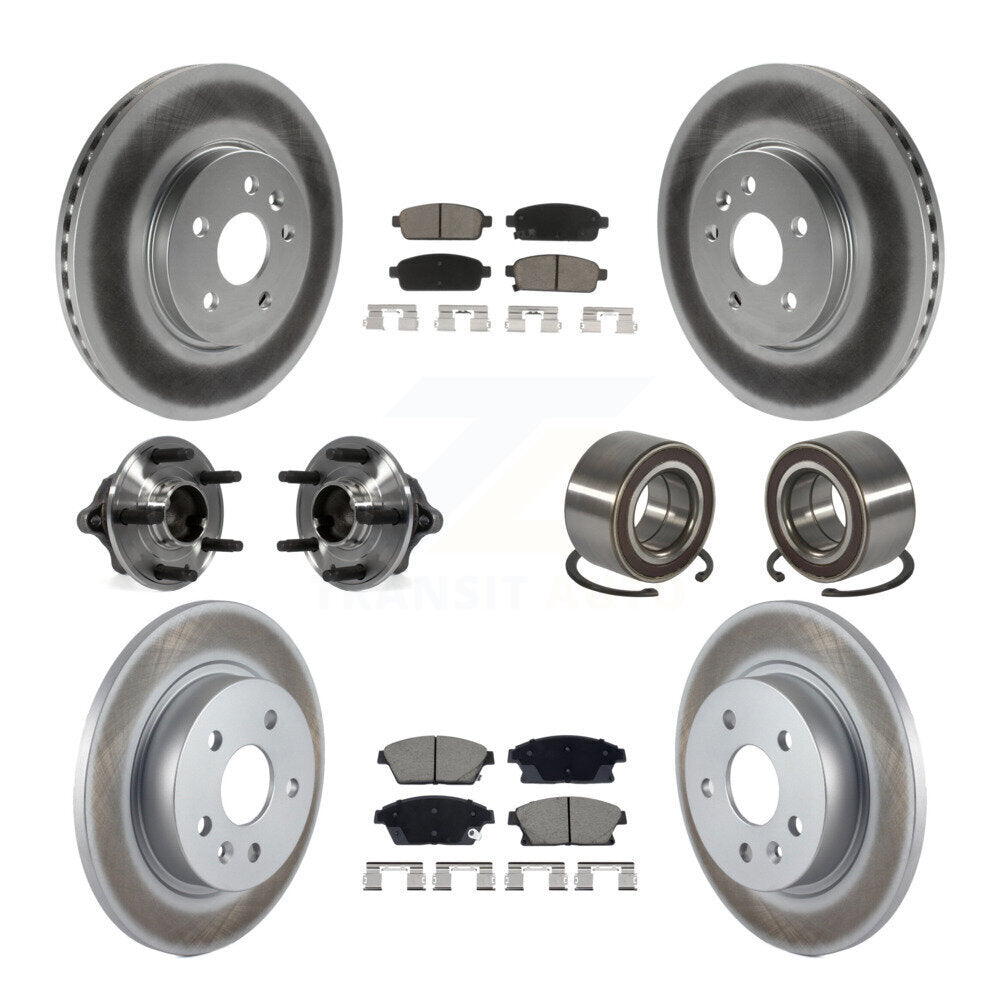 Hub Bearing Coat Brake Rotor Pads Front Rear Kit (10Pc) For Chevrolet Trax Buick