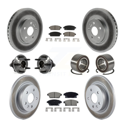 Hub Bearing Coat Brake Rotor Pads Front Rear Kit (10Pc) For Chevrolet Trax Buick
