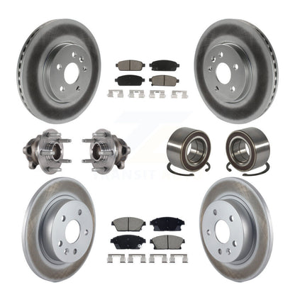 Hub Bearing Coat Brake Rotor Pad Front Rear Kit (10Pc) For Buick Encore Trax FWD