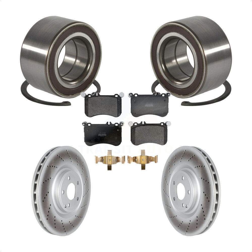 Wheel Bearing Coated Disc Brake Rotor And Pad Front Kit For Mercedes-Benz CLS550