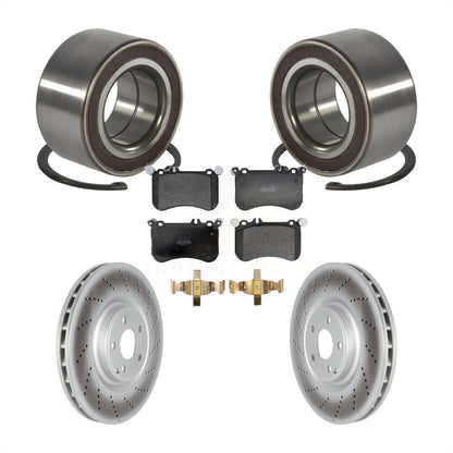Wheel Bearing Coated Disc Brake Rotor And Pad Front Kit For Mercedes-Benz CLS550