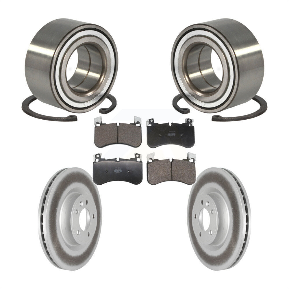 Wheel Bearing Coated Disc Brake Rotor & Pad Front Kit For Land Rover Range Sport
