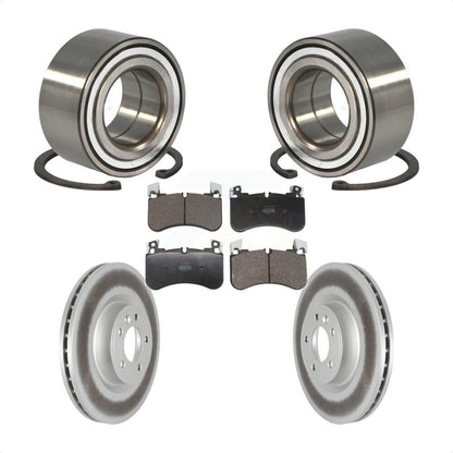 Wheel Bearing Coated Disc Brake Rotor & Pad Front Kit For Land Rover Range Sport