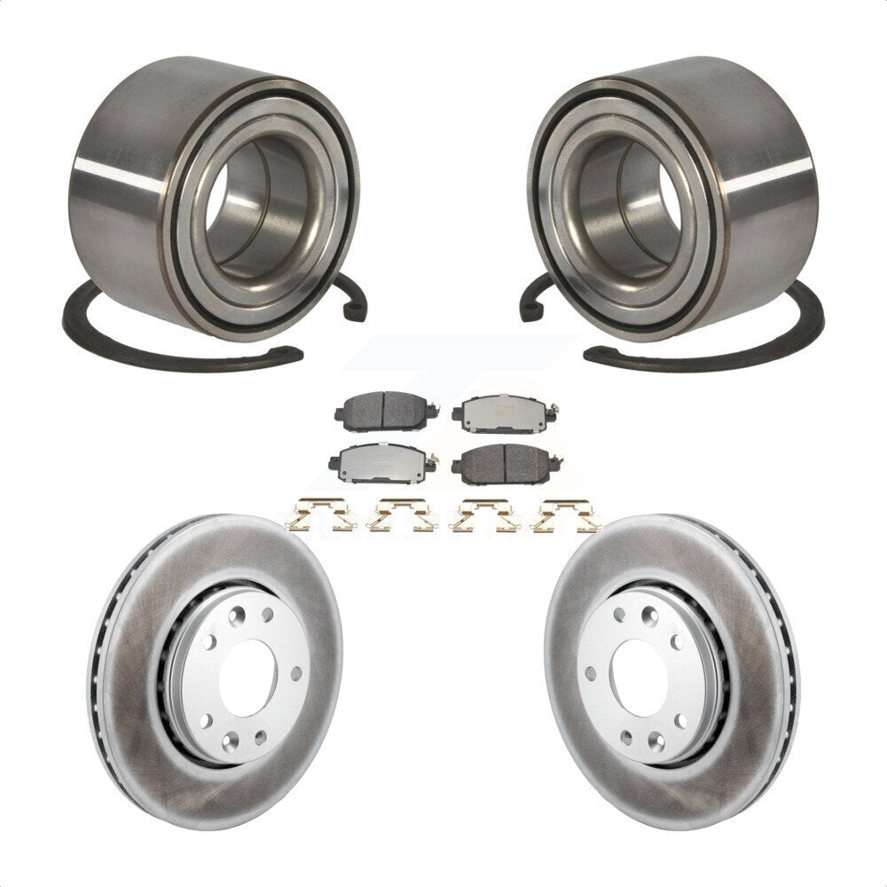 Wheel Bearing Coated Disc Brake Rotors And Pads Front Kit For Nissan Kicks